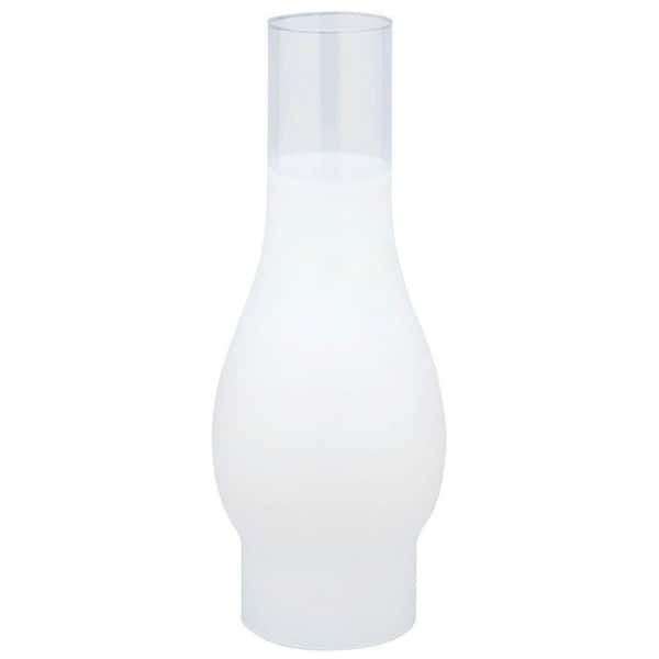 10 in. Handblown 3/4 Frosted Chimney with 3 in. Fitter and 4 in. Bulge