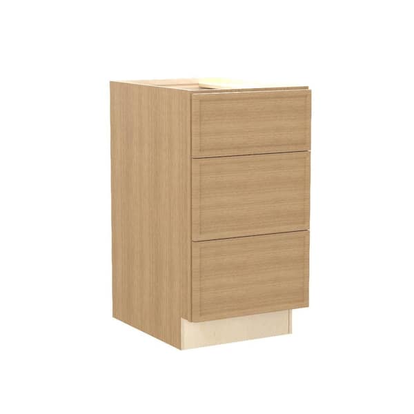 Franklin 21 in. W x 24 in. D x 34.5 in. H Assembled Plywood Drawer Base Kitchen Cabinet in Vanguard Oak with Soft Close