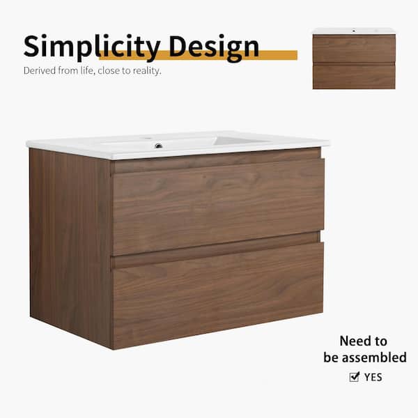 w#bdq♡ Vanity Art 48 in. W x 22 in. D x 34 in. H Single-Sink Bath