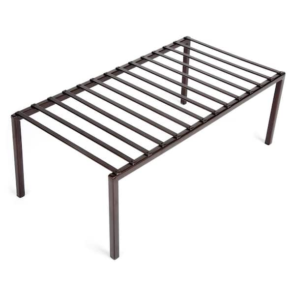Smart Design Premium Cabinet Storage Shelf Kitchen Rack Large 8.5 x 16 in. - Bronze