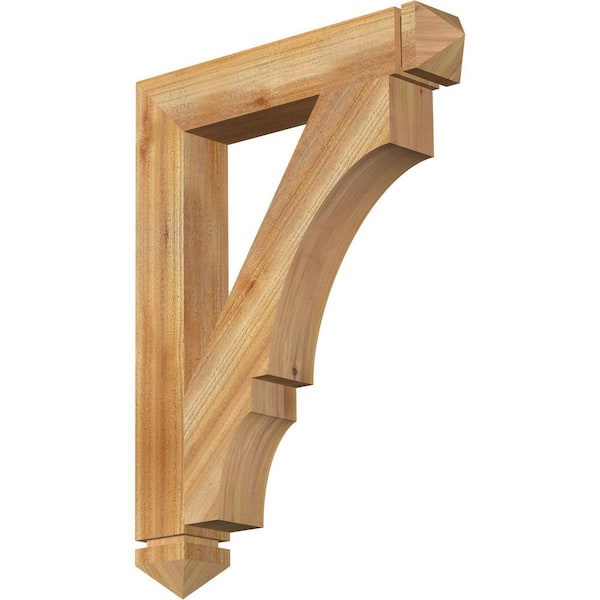 Ekena Millwork 4 in. x 32 in. x 24 in. Western Red Cedar Balboa Arts and Crafts Rough Sawn