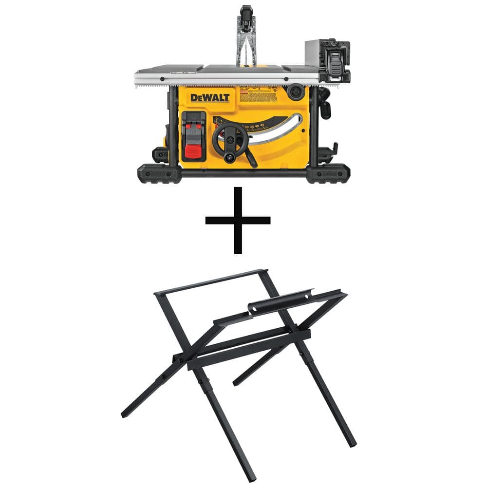 DEWALT 15 Amp Corded 8-1/4 in. Compact Jobsite Table Saw and Compact Table  Saw Stand DWE7485WDW7451 The Home Depot
