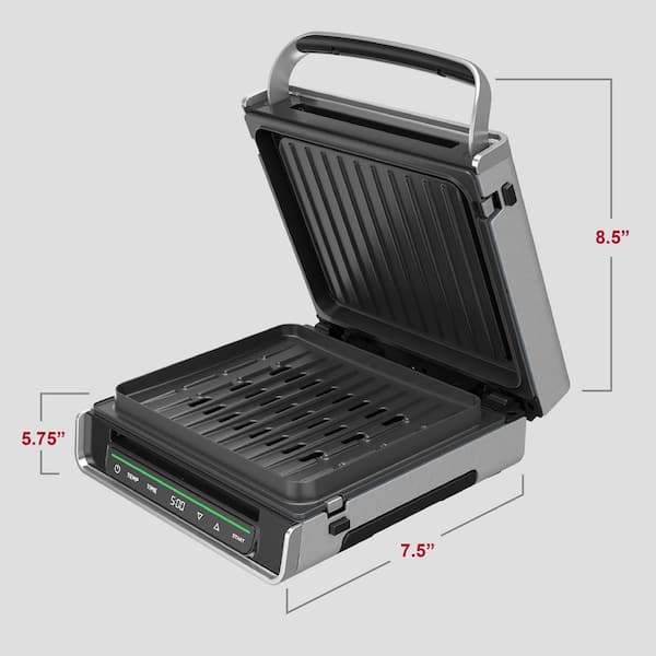 George Foreman Indoor Outdoor Grill-Watt Silver Electric Grill in the Electric  Grills department at