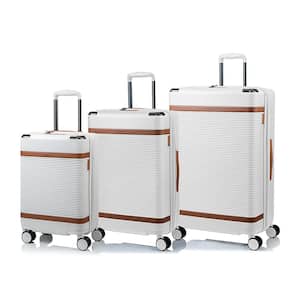 Vintage III 28 in., 24 in., 20 in. Ivory Hardside Luggage Set with Spinner Wheels (3-Piece)