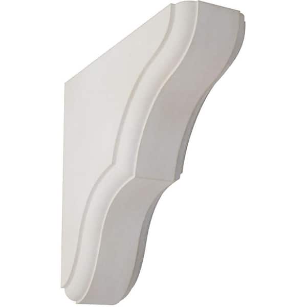 Ekena Millwork 1-3/4 in. x 5-1/2 in. x 5-1/2 in. Chalk Dust White Stratford Wood Vintage Decor Bracket