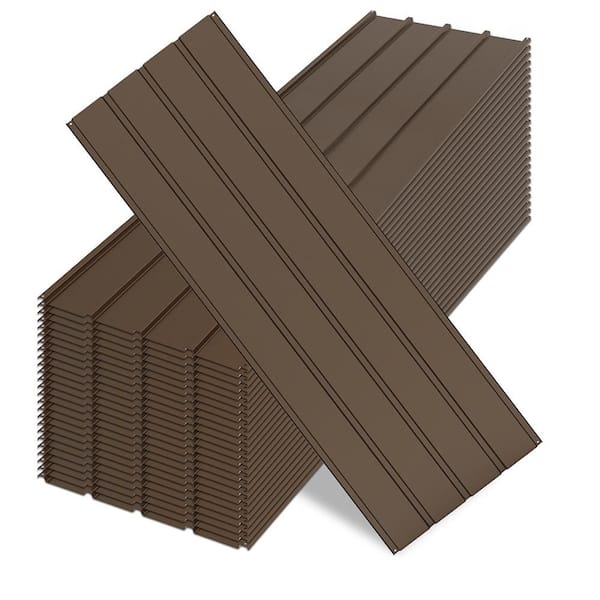 25-Piece Corrugated Roofing Panels Kit,5.05 ft. x 1.64 ft. Metal Sheets for Wall,Patios,Chicken Coops,Outdoor Storage