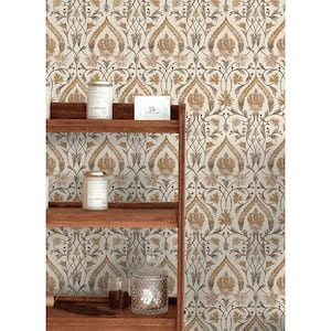 Isle Brown Peel and Stick Wallpaper Sample