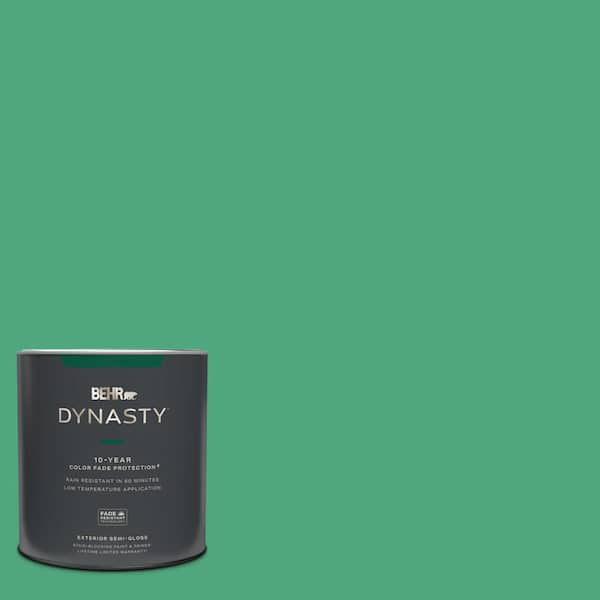 BEHR DYNASTY 1 qt. #P420-5 Shamrock Green Semi-Gloss Exterior Stain-Blocking Paint & Primer