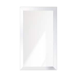 32 in. W x 55 in. H Ultra-Gloss Soft-White Wall Mirror