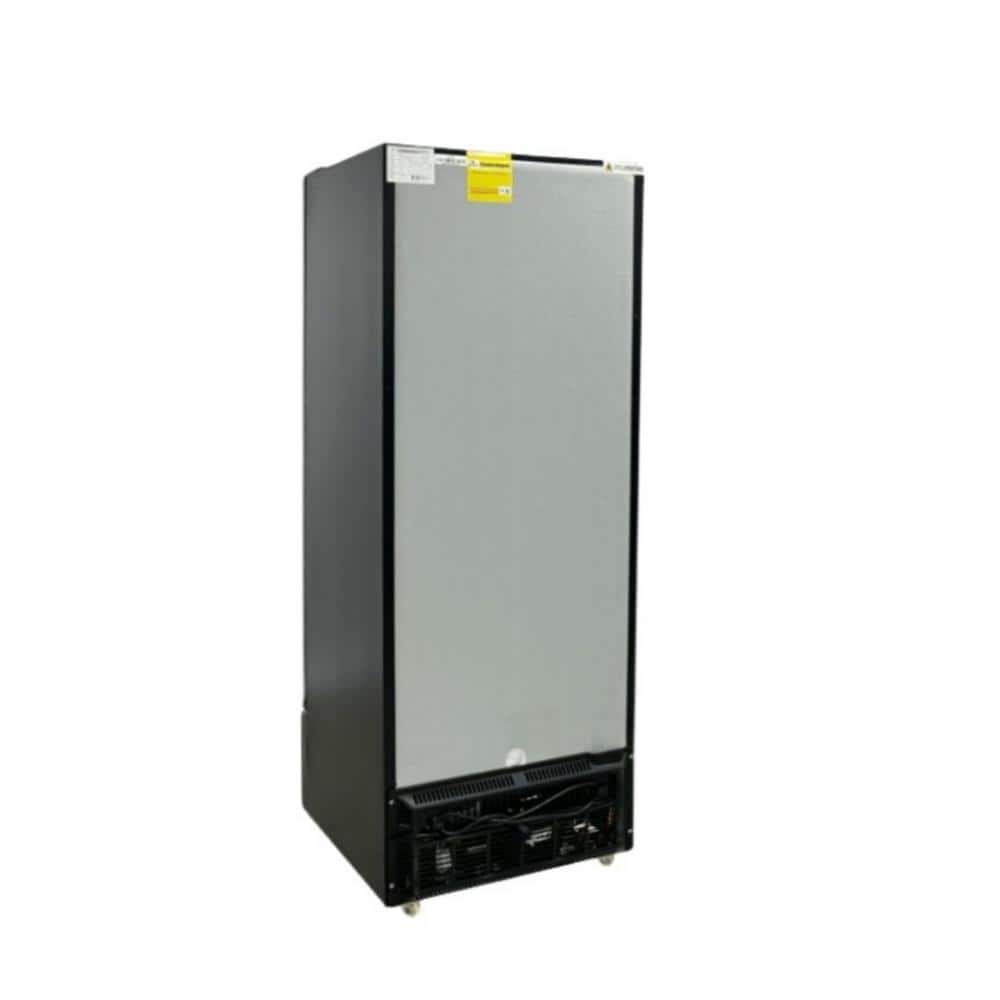 Black Glass Commercial Display Refrigerator with Wire Shelves