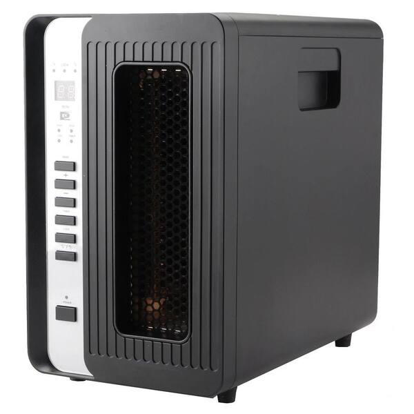 Optimus 1000-Watt to 1500-Watt 3-Element Infrared Quartz Heater with Remote Control and LED Display