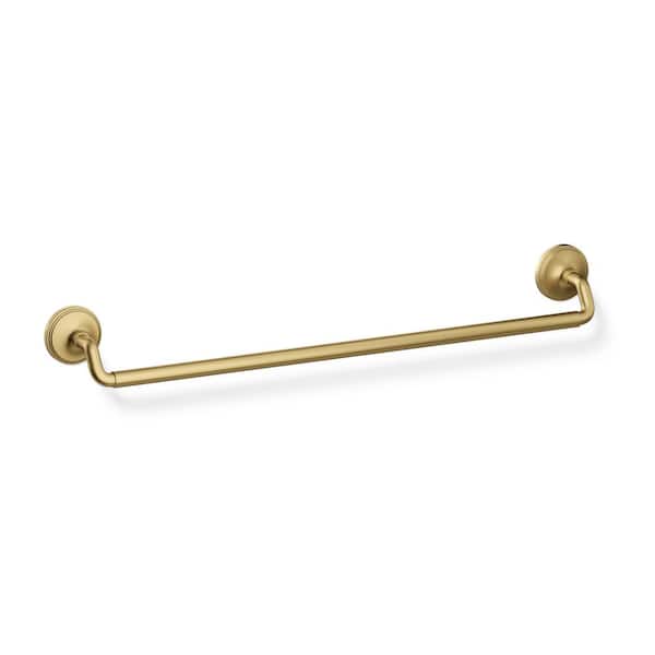 Paces 24 in. Wall Mounted Towel Bar in Vibrant Brushed Moderne Brass