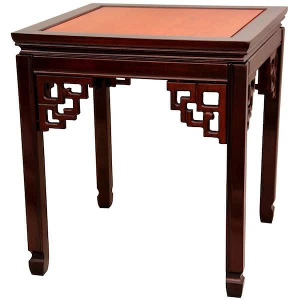 Red Lantern Square Ming Multi End Table