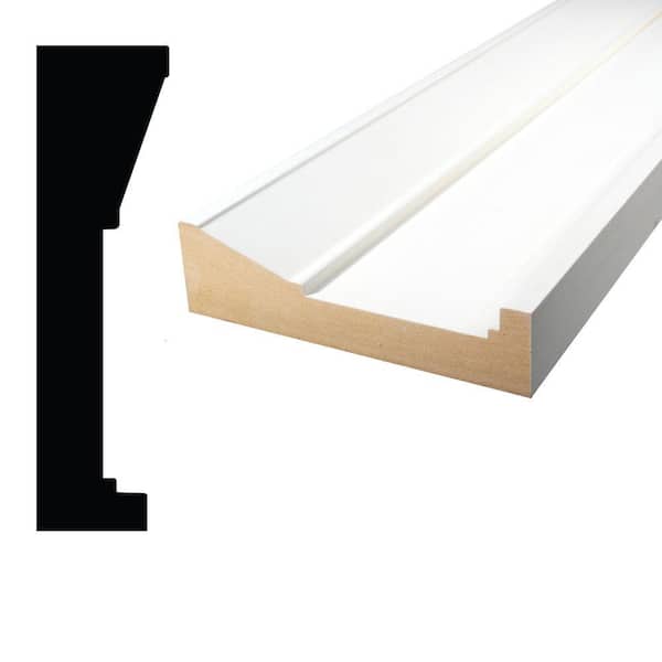 Alexandria Moulding 1-1/2 in. x 5-1/2 in. x 96 in. Primed MDF Crosshead Moulding