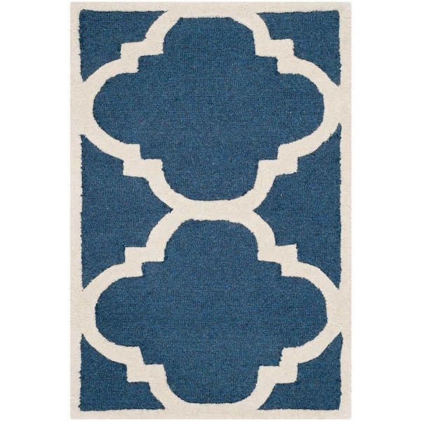 SAFAVIEH Cambridge Navy/Ivory 2 ft. x 3 ft. Area Rug