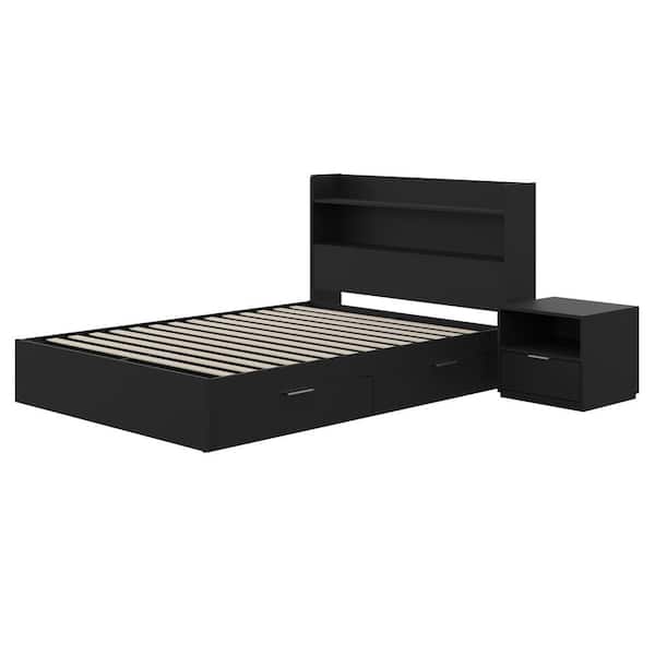 Hunter 3-Piece Black Full Size Bedroom Set
