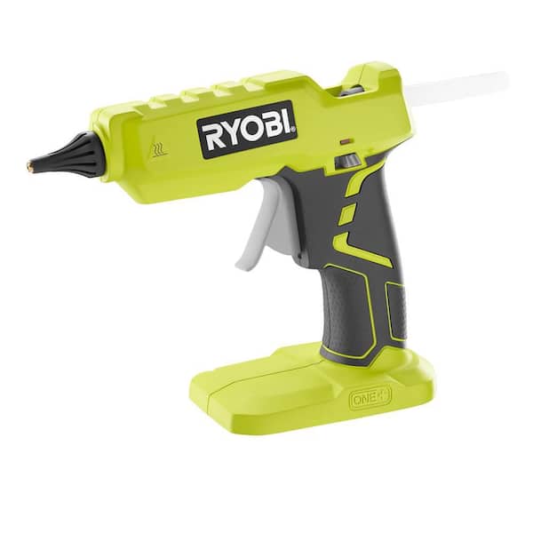 Ryobi One+ 18V Cordless Dual Temperature Glue Gun Kit w/ 2.0 Ah Battery, Charger & Full-Size Variety Color Glue Sticks (24Pck)