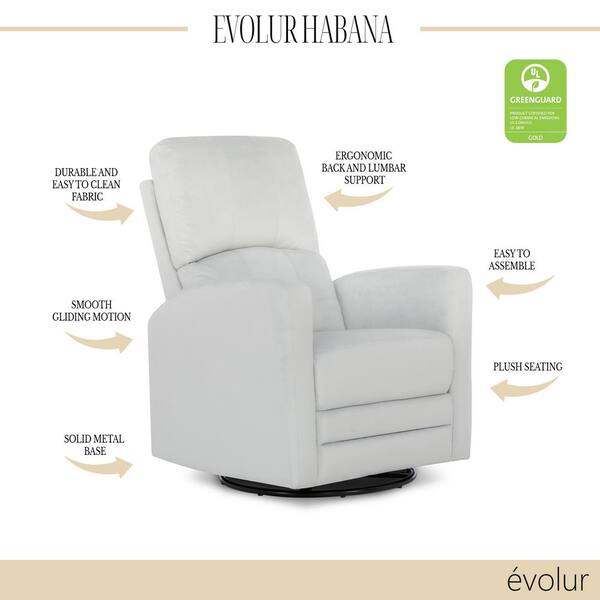 Evolur Habana Upholstered Faux Leather, Ergonomic Seating, 59 OFF