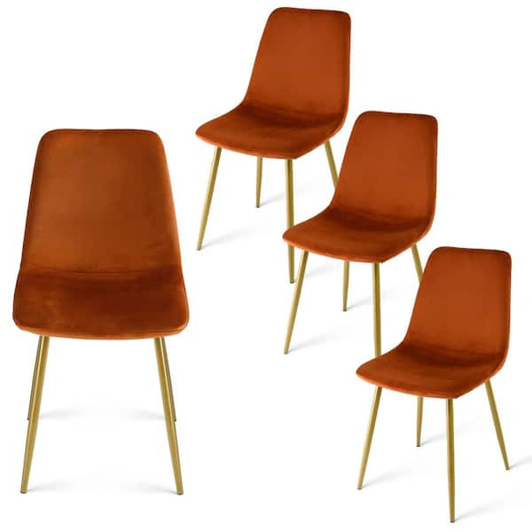LAOTIES Terra Velvet Upholstered Dining Side Chair (Set of 4)