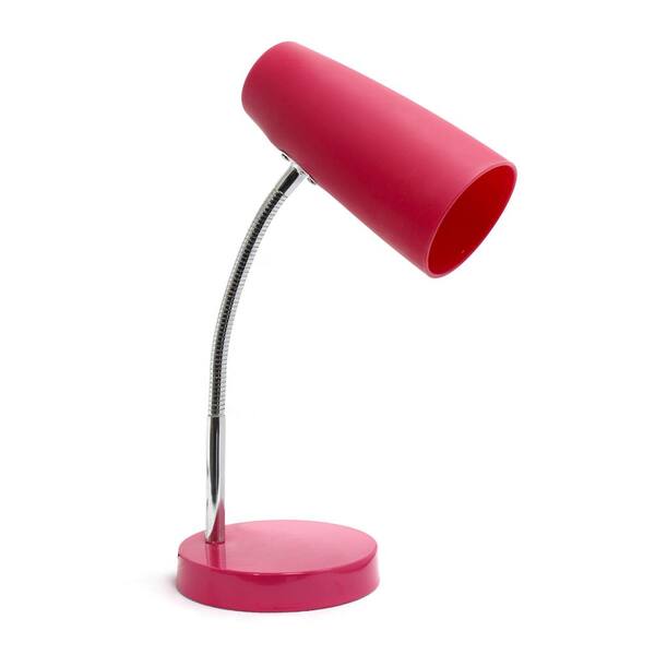LimeLights 15.12 in. Flexible Silicone Pink Desk Lamp