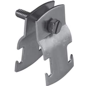 2 in. Universal Pipe Clamp for Strut Channel Accessory in Silver