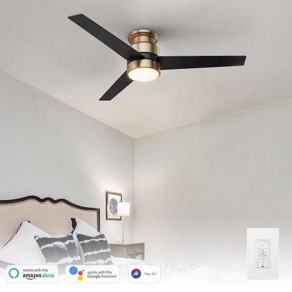 Ranger 52 in. Integrated LED Indoor Gold Smart Ceiling Fan with Light Kit and Wall Control, Works with Alexa/Google Home