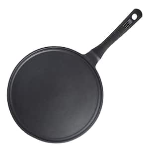 11 in. Aluminum Dual-Layer Nonstick Coating Quick Cleanup Crepe Pan with Bakelite Handle Design Induction Compatible