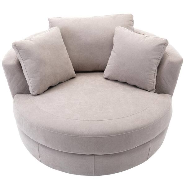 Elegant swivel best sale barrel chair