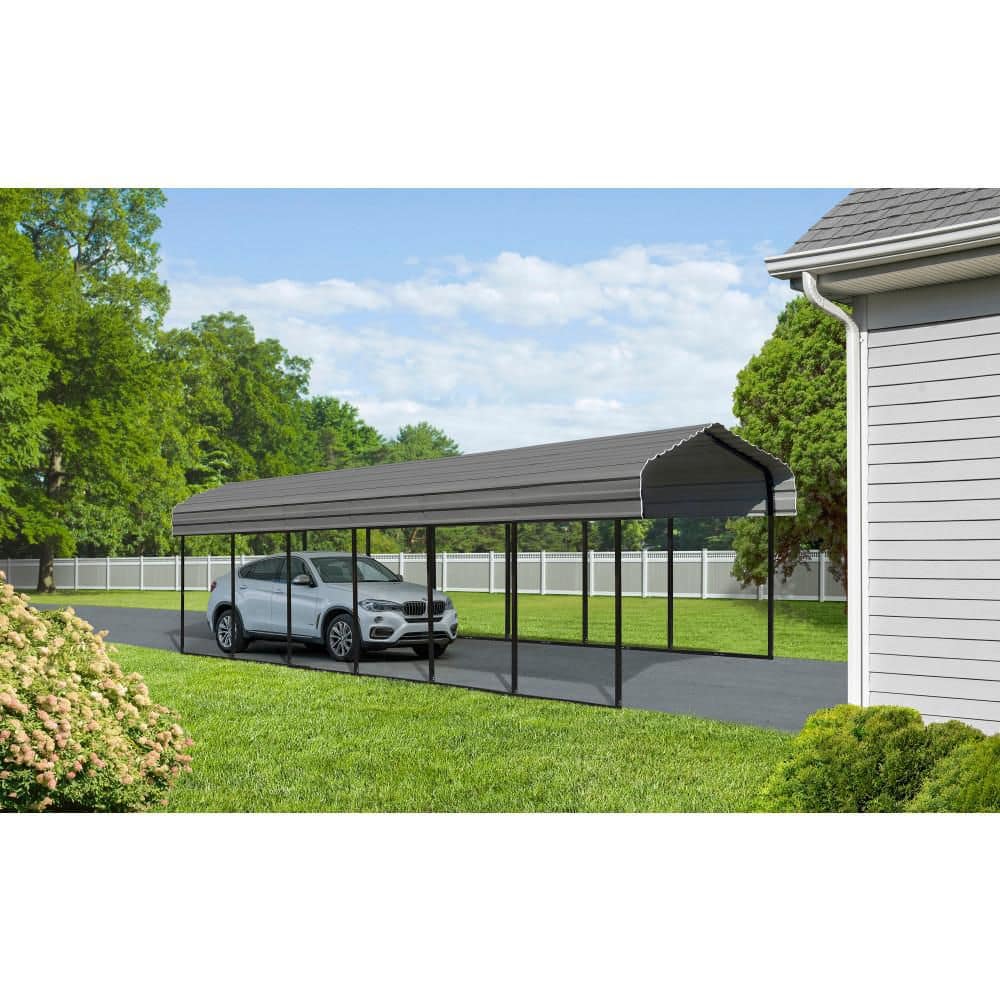 Arrow 12 ft. x 29 ft. x 9 ft. Charcoal Carport CPHC122909 - The