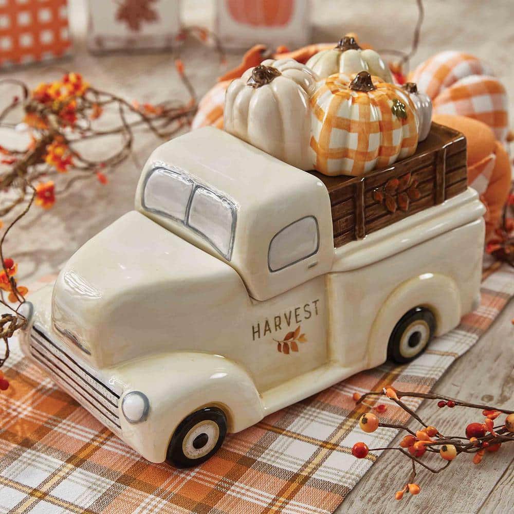 Park Designs 1-Stone Cream Harvest Truck Cookie Jar 9949-696 - The