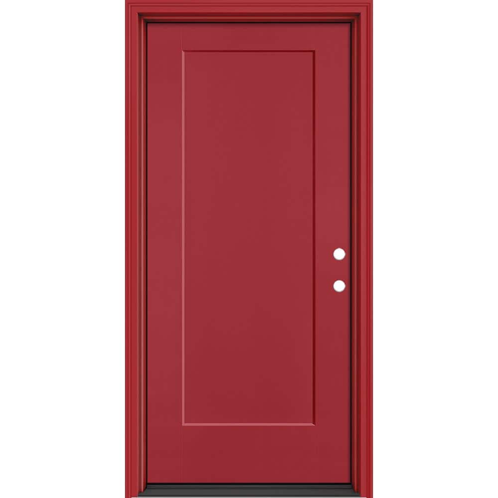 Performance Door System 36 in. x 80 in. Lincoln Park Left-Hand Inswing Red Smooth Fiberglass Prehung Front Door price history on PriceWatchPro