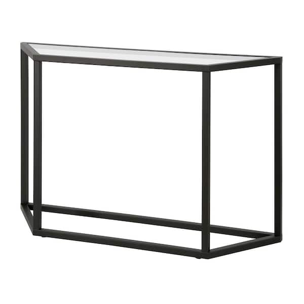 Levi 44 in. Blackened Bronze Rectangle Glass Console Table