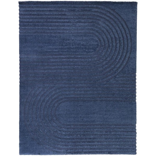 Cristian Blue 8 ft. x 10 ft. Stripe Area Rug