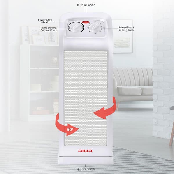 AIWA 19.48 in. 1500-Watt Ceramic Electric Space Indoor Tower