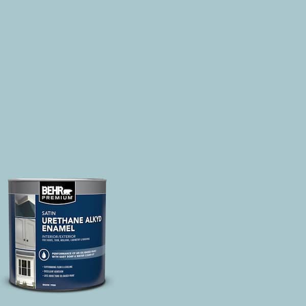 BEHR PREMIUM 1 qt. #S450-3 Spring Storm Satin Enamel Urethane Alkyd Interior/Exterior Paint