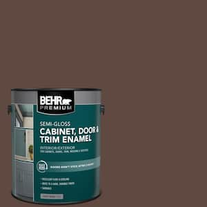 1 gal. #N150-7 Chocolate Therapy Semi-Gloss Enamel Interior/Exterior Cabinet, Door & Trim Paint