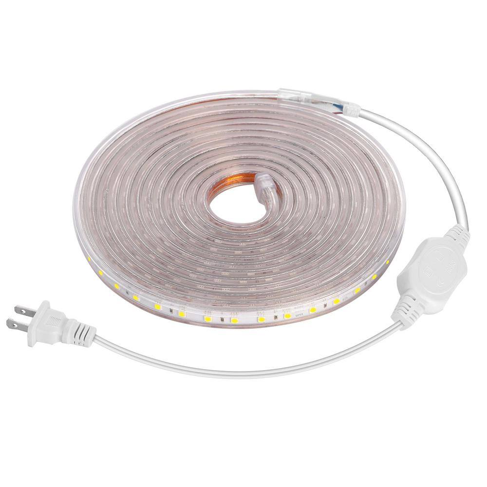 Hardwire Led Rope Light Lukyamzn Waterproof 32.8 ft. Indoor/Outdoor Cold White and Warm Color ...