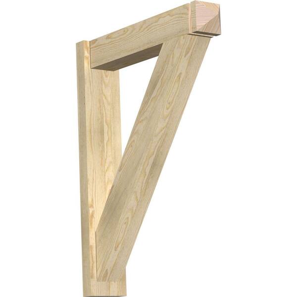 Ekena Millwork 6 in. x 36 in. x 28 in. Traditional Arts and Crafts Rough Sawn Douglas Fir Outlooker