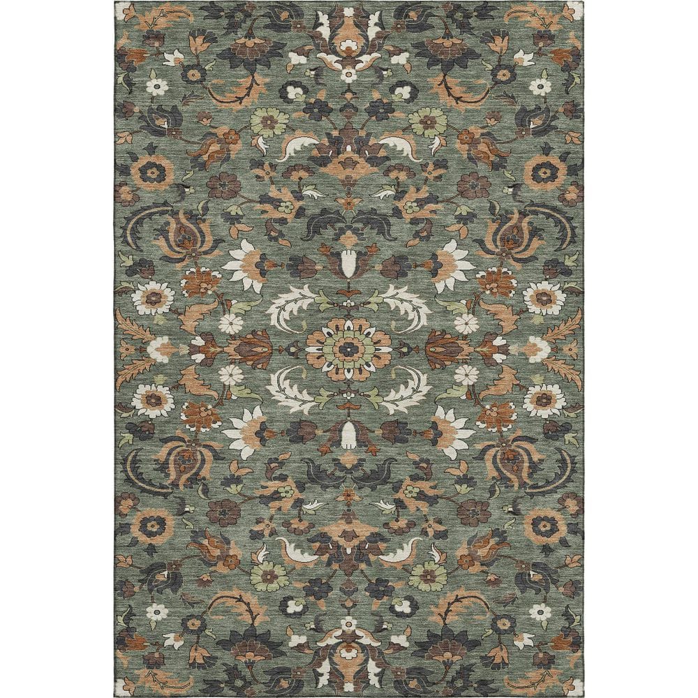 Mayfield Premium Machine Washable Abstract AMF2473 Basil 8 ft. x 10 ft. Area Rug price history on PriceWatchPro
