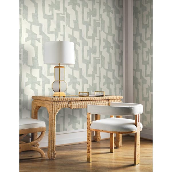 Tribe Jade Green Premium Peel and Stick Wallpaper