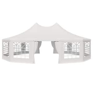 23 ft. x 30 ft. White Party Tent, Waterproof Ourdoor Canopy, All Weather Waterproof Wedding Tent