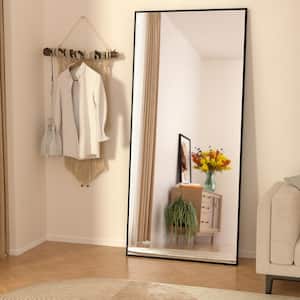 24 in. W x 71 in. H Oversized Rectangle Full Length Mirror Framed Black Wall Mounted/Standing Mirror large Floor Mirror