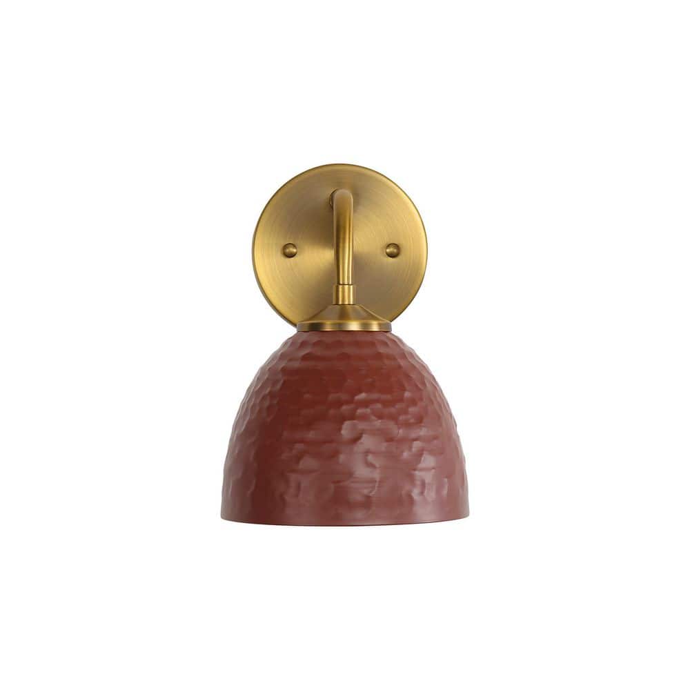 Shepard 1-Light Modern Brass Wall Sconce with Russet Clay price history on PriceWatchPro