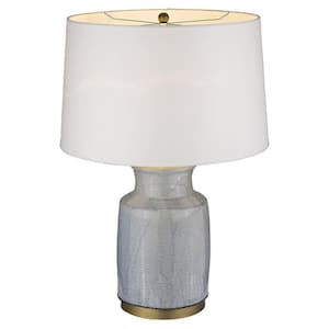 27.25 in. Brass Standard Light Bulb Bedside Table Lamp