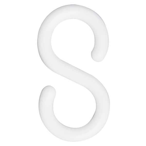 2 in. White S-Hook (25-Pack)