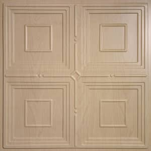 Jackson Faux Wood-Sandal 2 ft. x 2 ft. Lay-in or Glue-up Ceiling Panel (Case of 6)