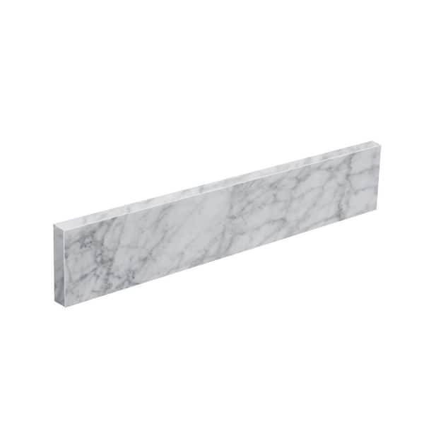 30 in. W Marble Vanity Backsplash in Carrara White