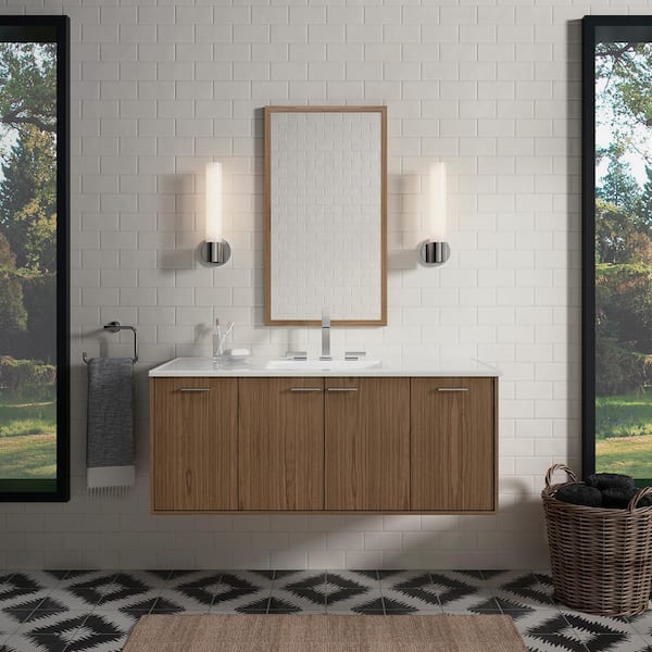 Jute 48 in. Bath Vanity Cabinet Only in Walnut Flax