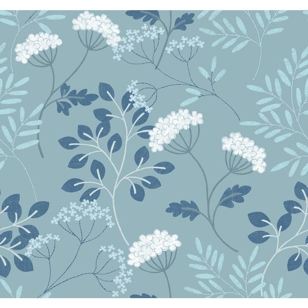 Sorrel Slate Botanical Strippable Non Woven Wallpaper