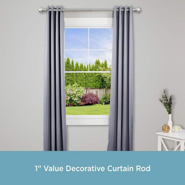 Curtain Pole Finials Window Panel Rod Decorative Ends Head 1 Pcs White O 